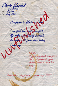 Unfinished - Front - Book Cover